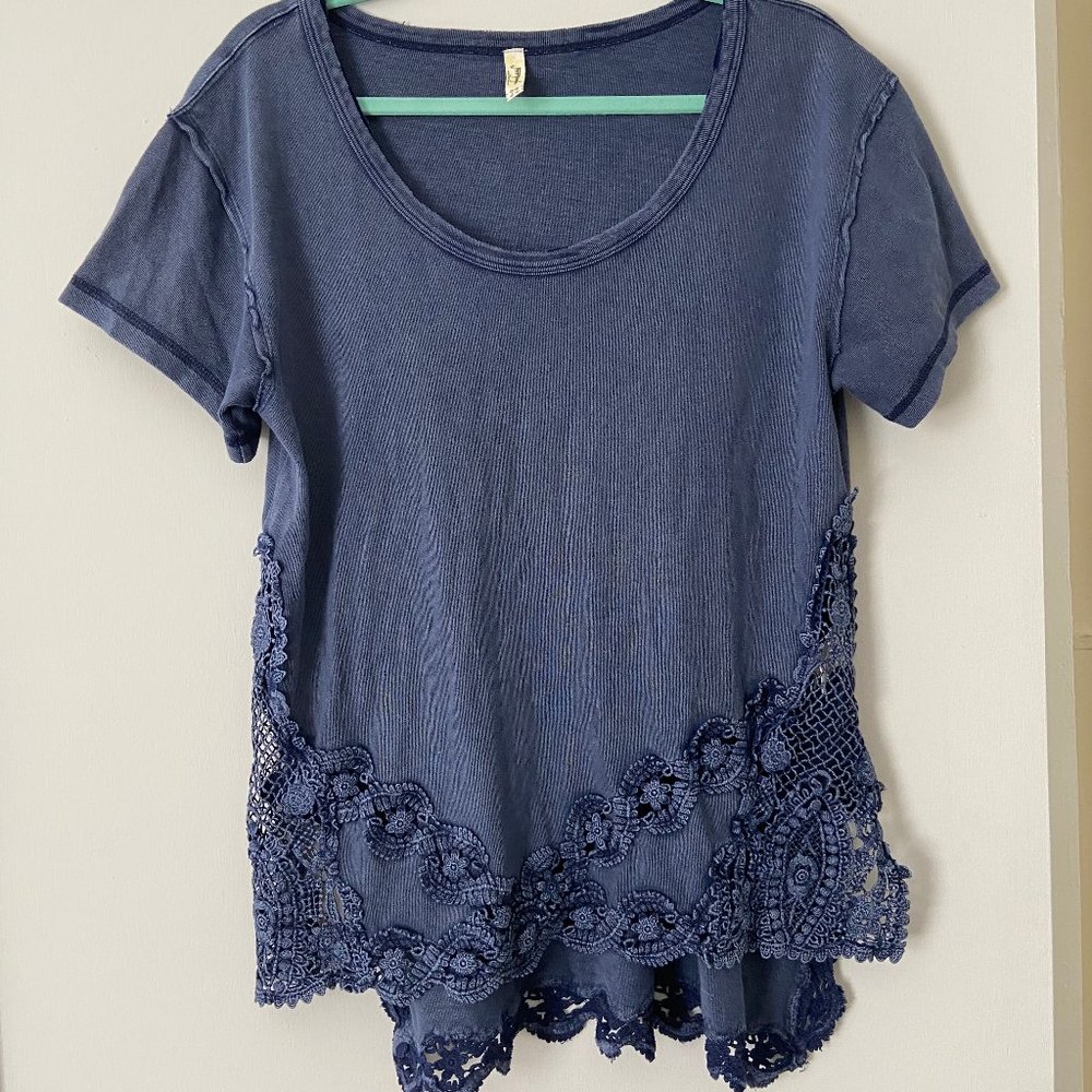Free People T Shirt with Lace